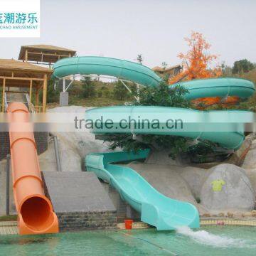 Large Spiral Water Slides Fiberglass Water Park Rides China Factory Supply