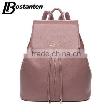 Wholesale Genuine Leather Drawstring Backpack School Bag for College Girl photo-2