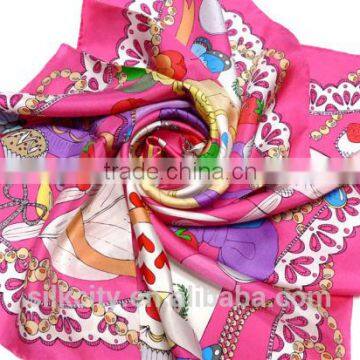 Factory Free Sample No MOQ Custom Silk Scarf