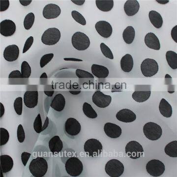 Latest Style Organza Burn Out Lace Fabric, Dot Design Lace Fabric for Women Fashion Dress