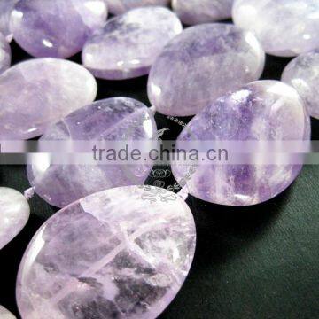 16inch String,about 12pcs,25-30mm Nugget Random Size Light Purple Natural Amethyst Stone Loose Beads Findings Supplies 3030002 photo-2