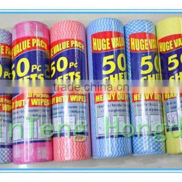 Household printed spunlace nonwoven cloth rolls