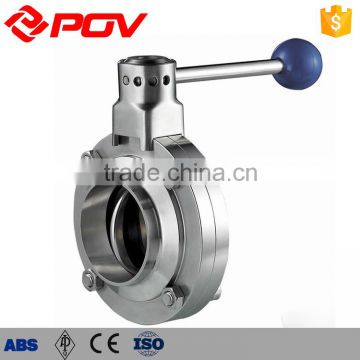 dn25 food sanitary SS304 clamp butterfly valve factory