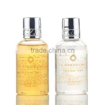 Transparent plastic bottles disposable good quality hotel shampoo/new shape shampoo bottles