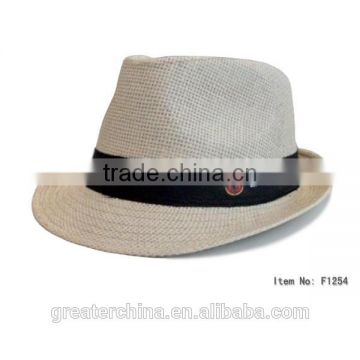 Cheap Paper Straw Fedora Hat