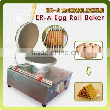 ER-A restaurant use egg roll making machine /Egg Roll Biscuit Machine/Cookie Roller Baking Machine