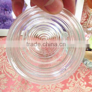 500ml Round Line Shape Clear Glass Material Candle Holder photo-2