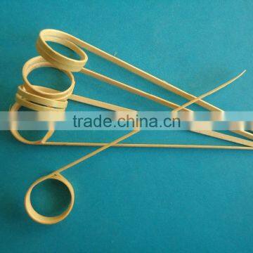 Eco-friendly Fruit Dessert Picks Bamboo Knotted Skewers for Wholesale