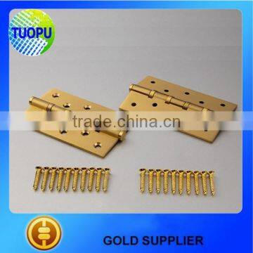Doors accessories 8'' flat tip brass butt hinge,high strength brass hinge with wood screw