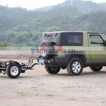 Folding style motorcycle trailer