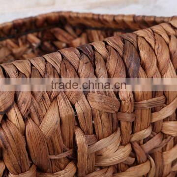 Natural Water Hyacinth Basket for Plants Indoor Decorative Novelty Planters photo-3
