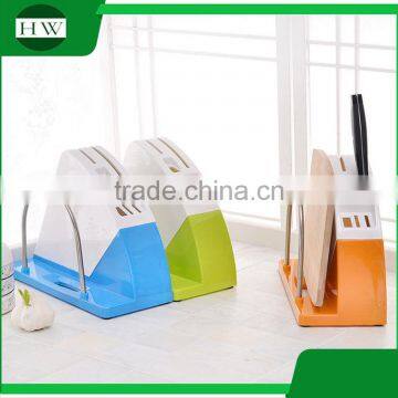 Kitchen Accessories Multipurpose Plastic Chopping Board Pot Pan Tool Flatware Knife Storage Rack Holder photo-2