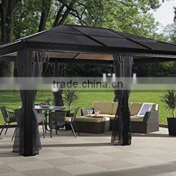 solid polycarbonate roof hard top aluminum gazebo 12x16ft