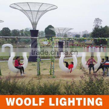 Outdoor Waterproof Wedding Theme Park Plastic LED Illuminated Swing photo-3