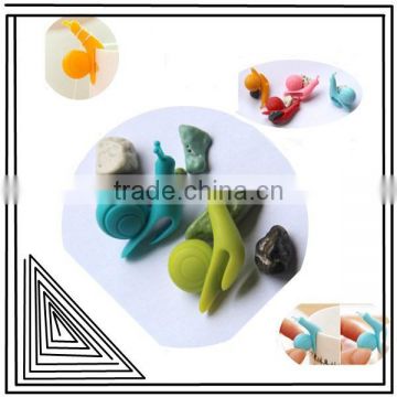 tea bag holder,5pcs Cute Snail Shape Silicone Tea Bag Holder Cup Mug Candy Colors Gift Set