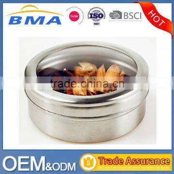 Stainless Steel Spice Tin Cans Tins Containers with Clear Deep Window
