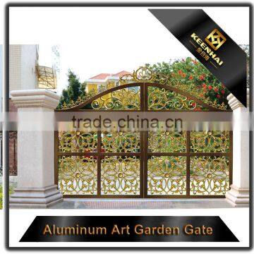 Powder Coated Aluminum Garden Gate With Flower Design photo-4