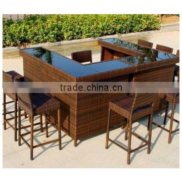 2017 Sigma high end mobile home pe rattan outdoor modern bar furniture