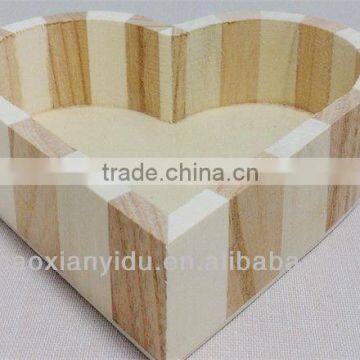 Heart Shaped Shape Gift Wooden Box For Party Decor