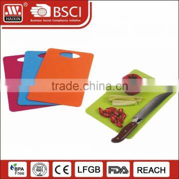 New products colorful vegetable meat butcher plastic cutting board set in alibaba