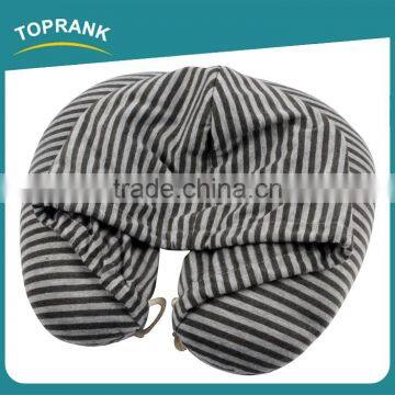 New Design Custom Printed Pillow Case U Shape Travel Hoodie Neck Pillow Travel Hooded Pillow With Sweatshirt Hat photo-2