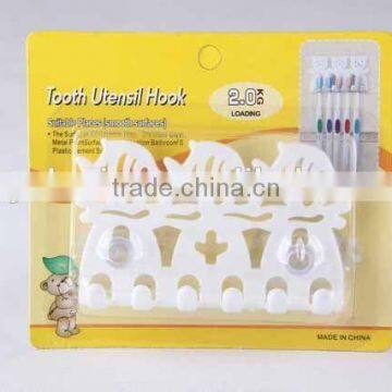 Sucker Type Human Shaped Plastic Toothbrush Holder Plastic Bathroom Accessories photo-3