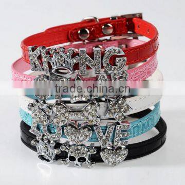 Pet Collar Strong Tough Dog Collars Fashion Pu Leather Dog Collar With Letter photo-2