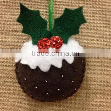 Hot sell Christmas Pudding Felt Decoration made in China