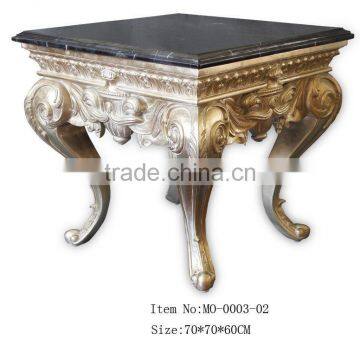 MO-0003-02 Antique furniture small side table with marble