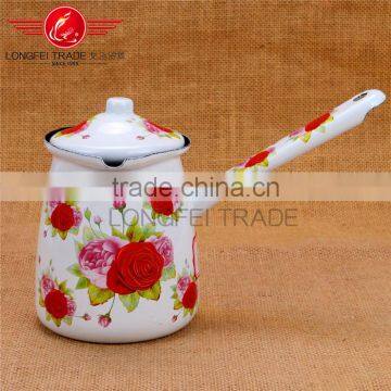 3pcs OEM Full Deca Enamel Arabic Coffee Pot / Coffee Jug for Turkish Coffee photo-3