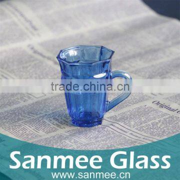 Hot Sale Glass Cup Quality Color Glass Cup Mini Wine Glass Cup With Handle