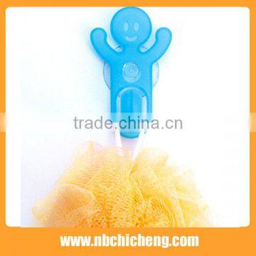 Plastic Wall Hook Man Shape Single Hooks j Suction Cup Hanger photo-2