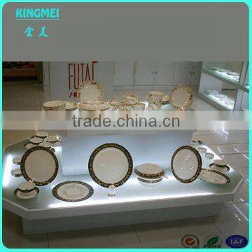 LED White Acrylic Plate Display Cases and Dish Display Fixture photo-4