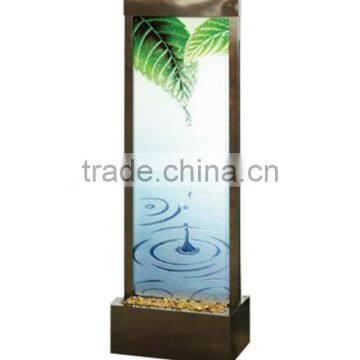 glass waterfall water screen fountain