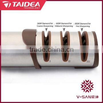 V-SAN Deluxe ROHS Threes Stages Chef Knife Set Sharpener photo-3