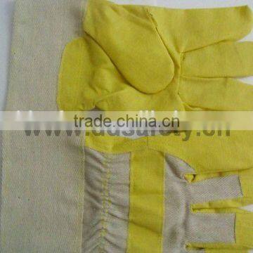 Yellow PVC Gloves White Back Working Hloves photo-2