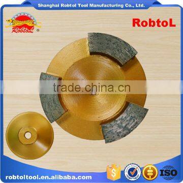 70mm Three 3 Segment Diamond Grinding Wheel Abrasive Polishing Disc for Concrete Granite Marble Double Cup Wheel photo-2