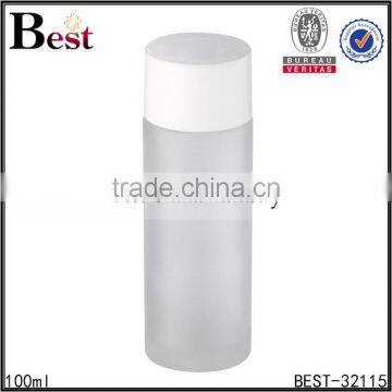 China Hot Products Cosmetic Toner Lotion Frosted 100ml Glass Bottle Silver Aluminum Cap Wholesale photo-4