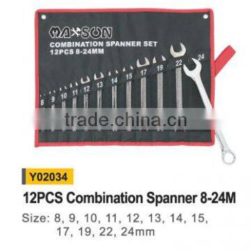 Y02031 12PCS combination spanner set