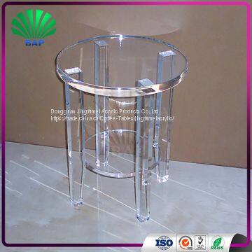 Luxury Acrylic Side Table Living Room Small Coffee Table Modern End Desk photo-4