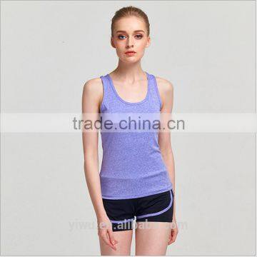 Wholesale Fitness Slim Sleeveless Ladies Purple Vest Gym Yoga Vest photo-4
