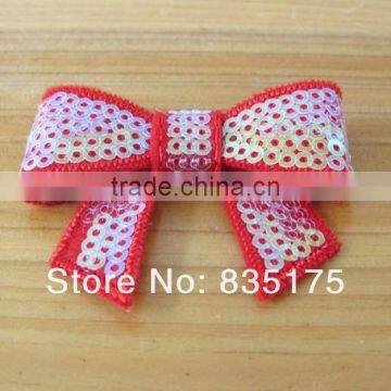 Novel magnetic blinking sequin hair bow for girl decoration