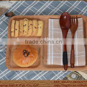 Unfinished Wood Tray With Compartments