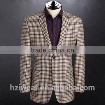 High quality TR business suits/ italy style suits for men/Grid styles Functional buttons on sleeve