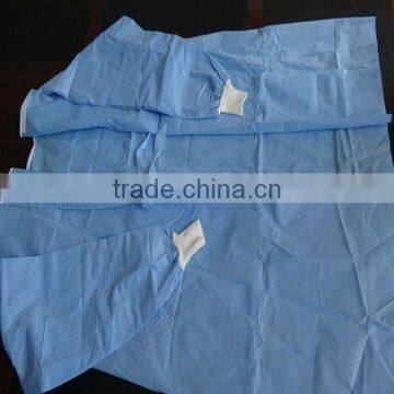 Knit Cuff Blockade Unisex Doctor and Nurse Rinforced Gown