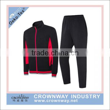 men polyester sports wear blank track suit with custom logo