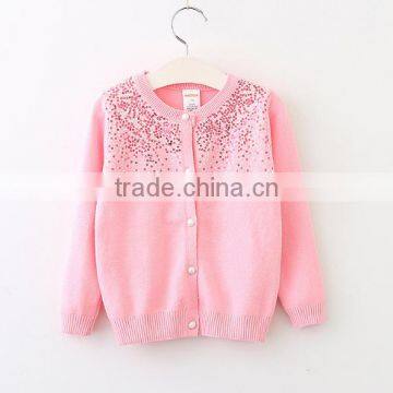 New Hot High Quality Elastic Unlined Children Cardigan With Sequin Infront photo-5