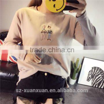 Hot Women Embroidery Pattern Your Own Design Cartoon Sweater photo-2