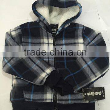 The Kid Style Black Shell With White Lining Cute Little Boys Jacket photo-4