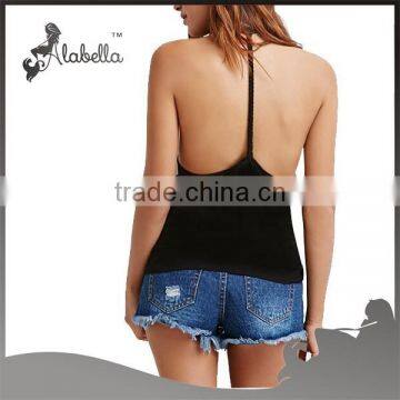 Large Armhole Tank T Strap Tank With Drop Hole photo-3